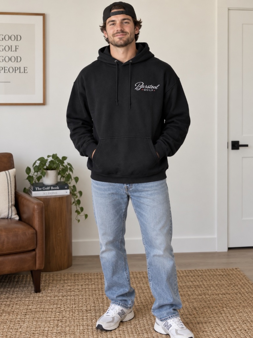 Barstool Sports Golf Hoodie 2XL Black Gildan Heavy Blend American Flag Pullover